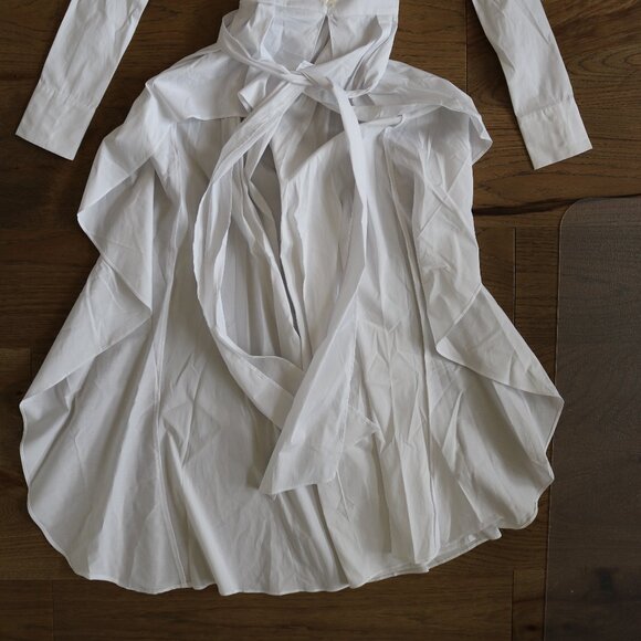 Venus High-low Long Sleeve White Dress - Picture 3 of 3